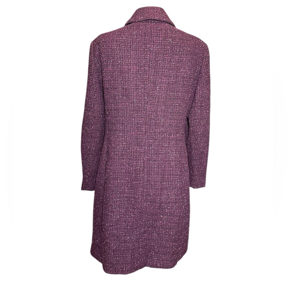 Jones New York Plum Tweed Pea Coat - Picture 2 of 5